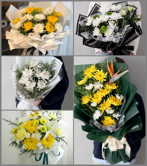 山东青岛胶州市九龙镇车家河村白事花束代送